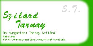 szilard tarnay business card